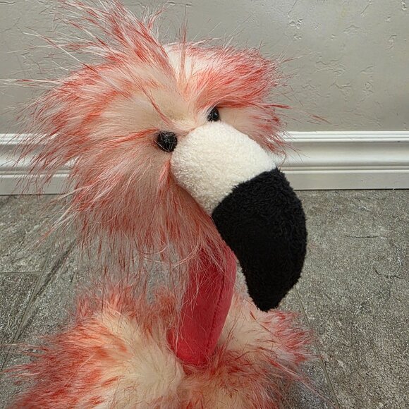 Jellycat London FLORA FLAMINGO Plush with Tag Pink Bird Stuffed Animal 21” Long - Picture 2 of 8